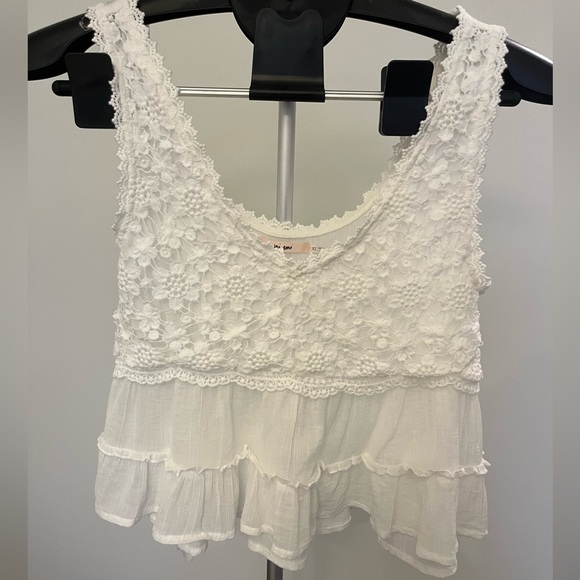 Francesca’s Morgan Crocheted Babydoll Top - Picture 5 of 8